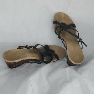 Vionic Women's Size  Adjustable Wedge Slide Sandals‎  Straps slip on